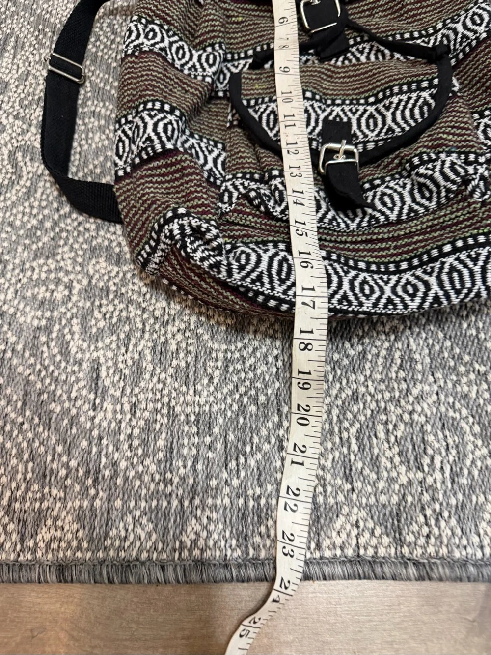New Boutique Boho Woven Backpack Made in India Tribal Woven Ethnic festival hobo